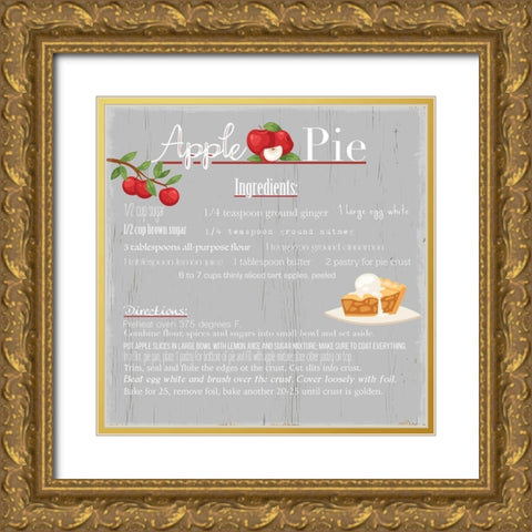Apple Pie Gold Ornate Wood Framed Art Print with Double Matting by Santiago, Daniela