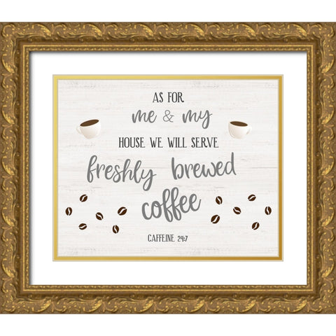 Freshly Brewed Coffee Gold Ornate Wood Framed Art Print with Double Matting by Carpentieri, Natalie