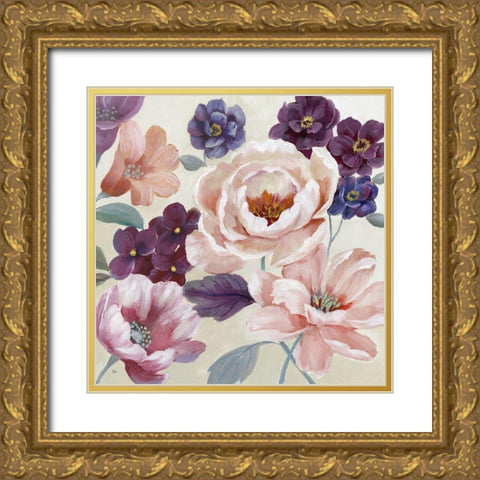 Soft Romance Gold Ornate Wood Framed Art Print with Double Matting by Nan