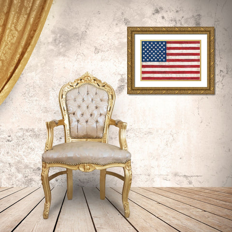 Old Glory Gold Ornate Wood Framed Art Print with Double Matting by Manning, Ruane