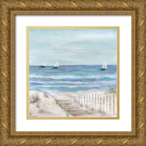 Gulf Shores III Gold Ornate Wood Framed Art Print with Double Matting by Dunlap, Marilyn