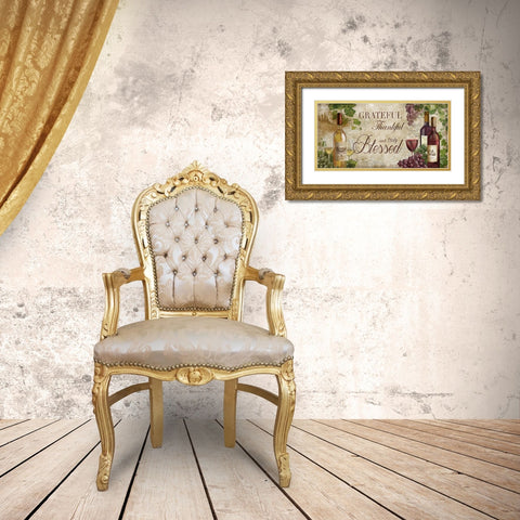 Grateful Wine Gold Ornate Wood Framed Art Print with Double Matting by Knutsen, Conrad