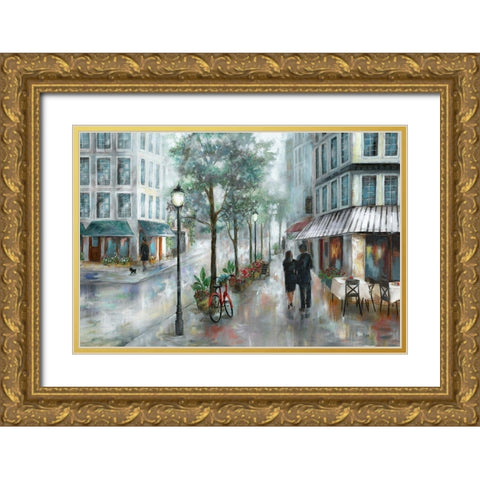 Out to Dinner Gold Ornate Wood Framed Art Print with Double Matting by Nan