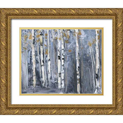 Modern Birch Gold Ornate Wood Framed Art Print with Double Matting by Swatland, Sally