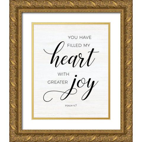 Greater Joy Gold Ornate Wood Framed Art Print with Double Matting by CAD Designs