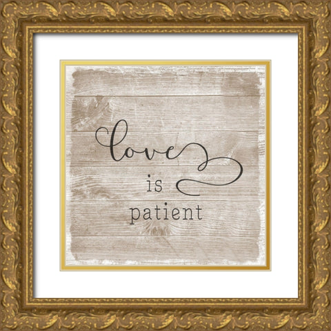 Love Is I Gold Ornate Wood Framed Art Print with Double Matting by Carpentieri, Natalie