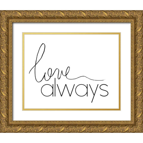 Always Gold Ornate Wood Framed Art Print with Double Matting by Santiago, Daniela