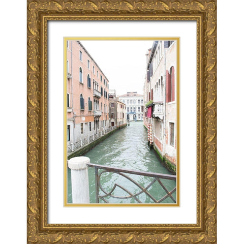 Venice Canal I Gold Ornate Wood Framed Art Print with Double Matting by Nan