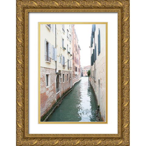 Venice Canal II Gold Ornate Wood Framed Art Print with Double Matting by Nan