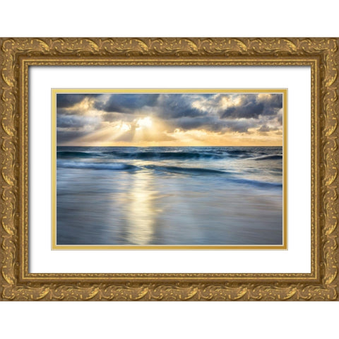 Cloudscape Shore Gold Ornate Wood Framed Art Print with Double Matting by Delimont, Danita