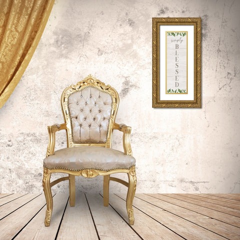 Blessed Greenery Gold Ornate Wood Framed Art Print with Double Matting by Carpentieri, Natalie