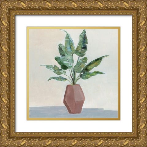 Banana Palm II Gold Ornate Wood Framed Art Print with Double Matting by Swatland, Sally
