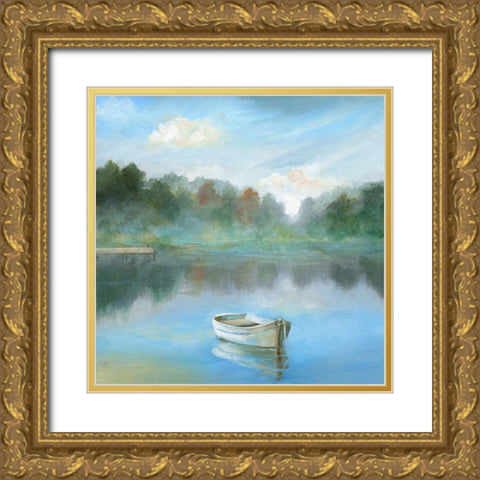 Tranquil Morning Gold Ornate Wood Framed Art Print with Double Matting by Nan