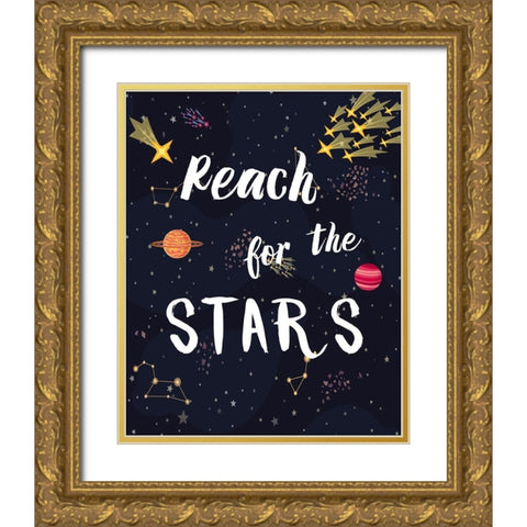 To the Stars Gold Ornate Wood Framed Art Print with Double Matting by Murray, Amanda