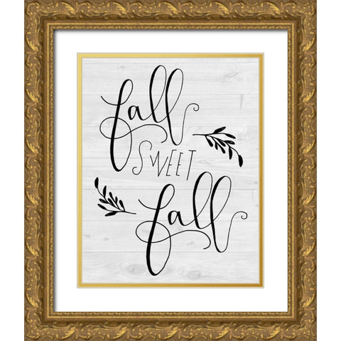 Fall Sweet Fall Gold Ornate Wood Framed Art Print with Double Matting by Murray, Amanda