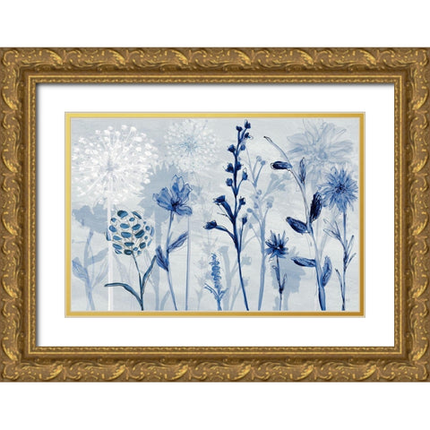 Catskill Wildflowers Gold Ornate Wood Framed Art Print with Double Matting by Jill, Susan