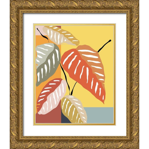 Tropical Plant I Gold Ornate Wood Framed Art Print with Double Matting by Santiago, Daniela