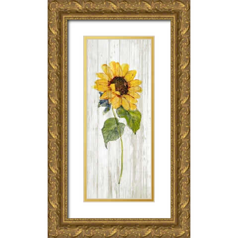 Sunflower in Autumn I Gold Ornate Wood Framed Art Print with Double Matting by Swatland, Sally