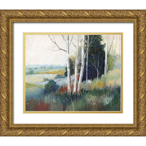 Aspen Ridge Gold Ornate Wood Framed Art Print with Double Matting by Nan