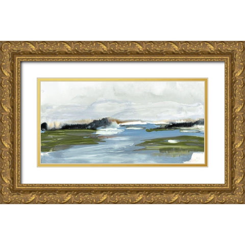Kattskill Bay Gold Ornate Wood Framed Art Print with Double Matting by Jill, Susan