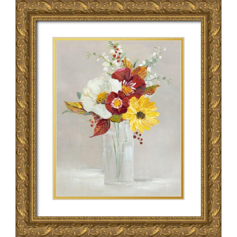 Simply Autumn I Gold Ornate Wood Framed Art Print with Double Matting by Swatland, Sally