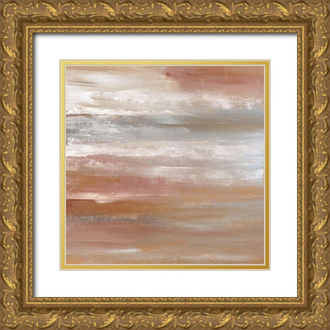 Oasis Stratus Gold Ornate Wood Framed Art Print with Double Matting by Nan
