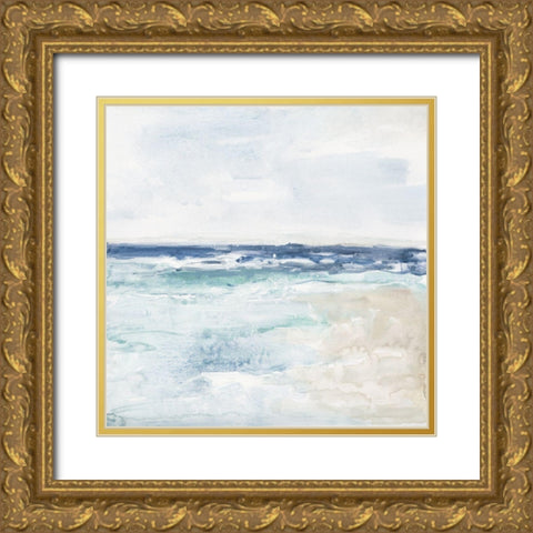 Jeweled Waters Gold Ornate Wood Framed Art Print with Double Matting by Swatland, Sally