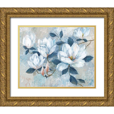 Spring Bloom I Gold Ornate Wood Framed Art Print with Double Matting by Nan