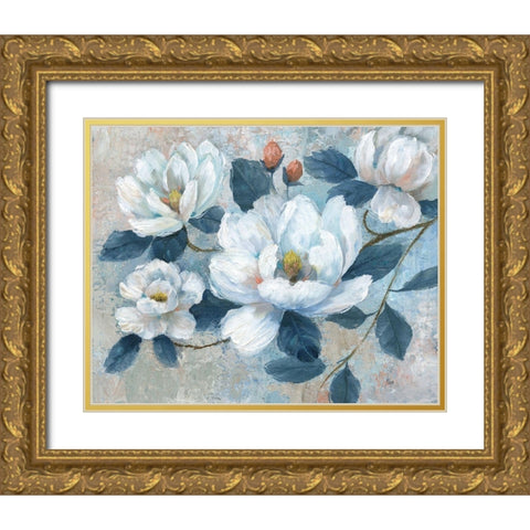 Spring Bloom II Gold Ornate Wood Framed Art Print with Double Matting by Nan