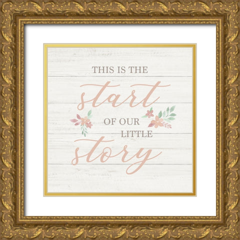 Little Story Gold Ornate Wood Framed Art Print with Double Matting by Carpentieri, Natalie