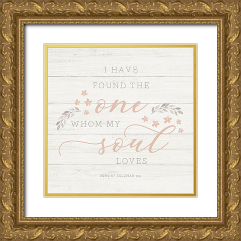 The One Gold Ornate Wood Framed Art Print with Double Matting by Carpentieri, Natalie