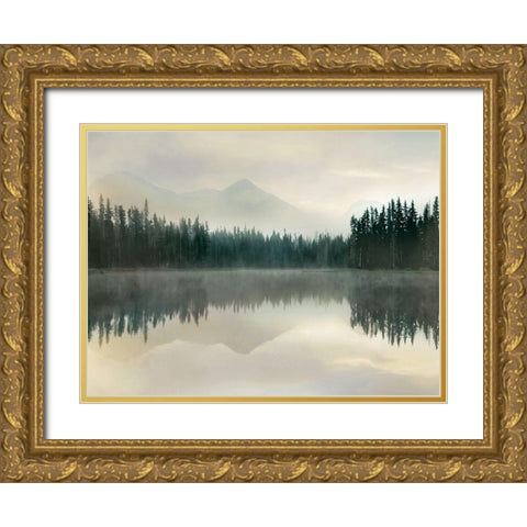 Jade Reflection Gold Ornate Wood Framed Art Print with Double Matting by Delimont, Danita