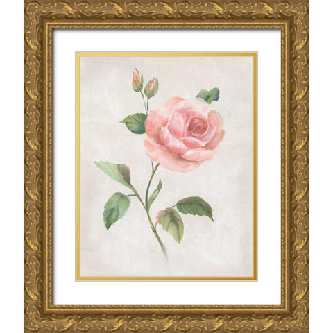 Grandiflora I Gold Ornate Wood Framed Art Print with Double Matting by Nan