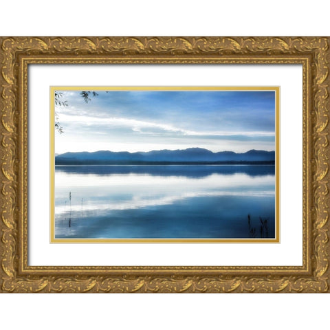 Blue Hour Gold Ornate Wood Framed Art Print with Double Matting by Weisz, Irene