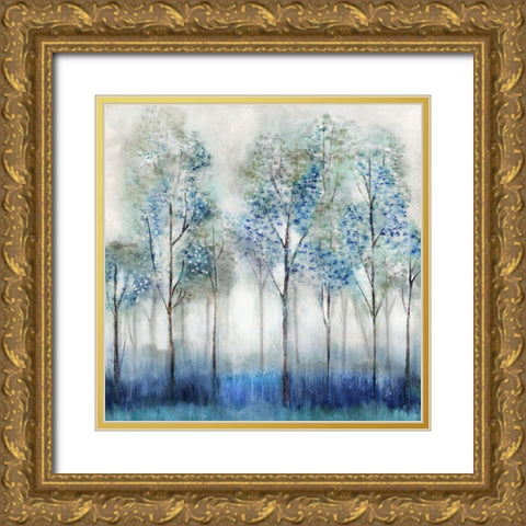 Dream Forest Gold Ornate Wood Framed Art Print with Double Matting by Tava Studios