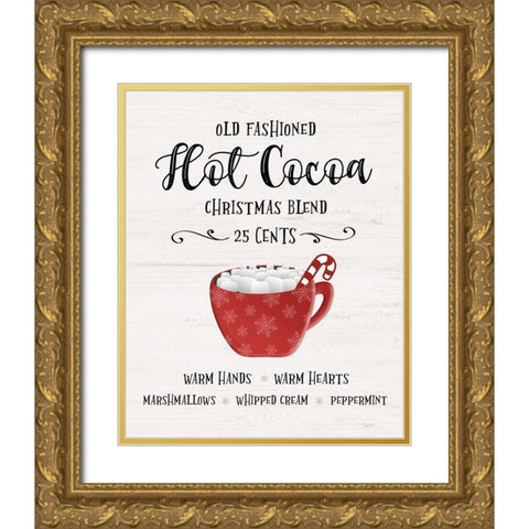 Old Fashioned Hot Chocolate Gold Ornate Wood Framed Art Print with Double Matting by Carpentieri, Natalie