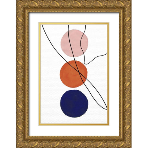 Millenium Geo Gold Ornate Wood Framed Art Print with Double Matting by Pattinian, Merri