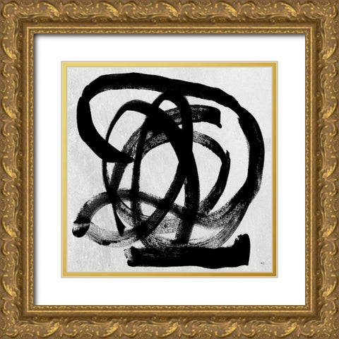Paris Midnight Gold Ornate Wood Framed Art Print with Double Matting by Jill, Susan