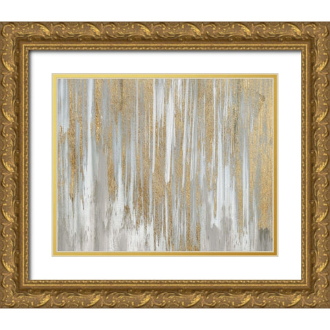 Behind the Waterfall Gold Ornate Wood Framed Art Print with Double Matting by Jill, Susan
