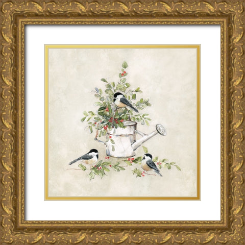 Winter Garden Gathering I Gold Ornate Wood Framed Art Print with Double Matting by Swatland, Sally