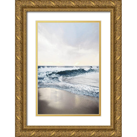 Shimmering Tides Gold Ornate Wood Framed Art Print with Double Matting by Carpentieri, Natalie