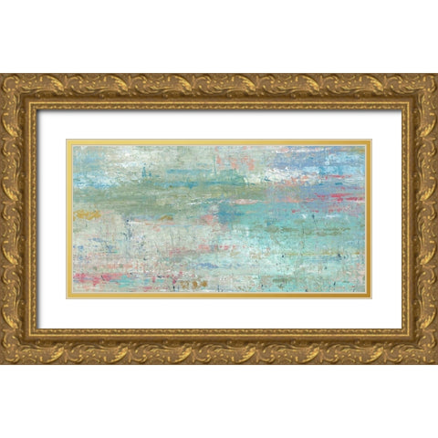Pastel Watergarden Gold Ornate Wood Framed Art Print with Double Matting by Robinson, Carol