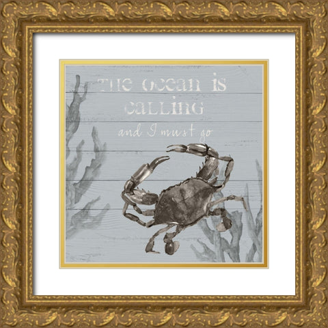 Seaside Sentiment II Gold Ornate Wood Framed Art Print with Double Matting by Robinson, Carol