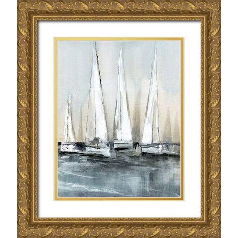 Point of Sail I Gold Ornate Wood Framed Art Print with Double Matting by Jill, Susan