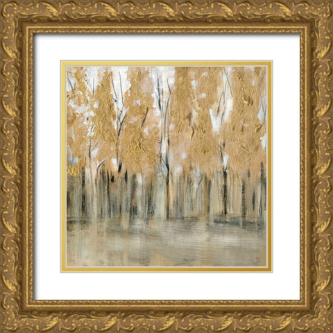 Golden Fall Gold Ornate Wood Framed Art Print with Double Matting by Jill, Susan