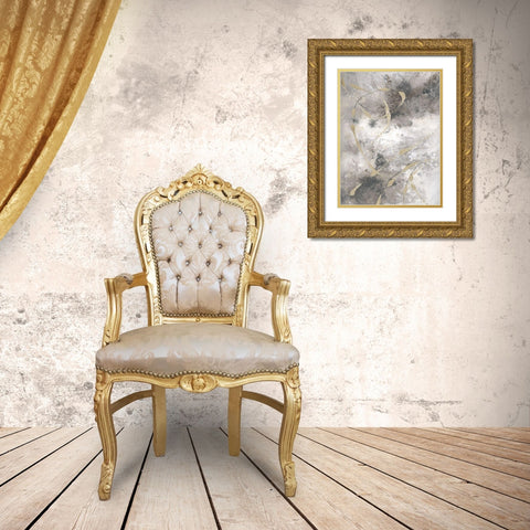 Freestyle I Gold Ornate Wood Framed Art Print with Double Matting by Brooks, Donna