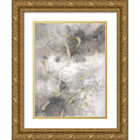 Freestyle I Gold Ornate Wood Framed Art Print with Double Matting by Brooks, Donna