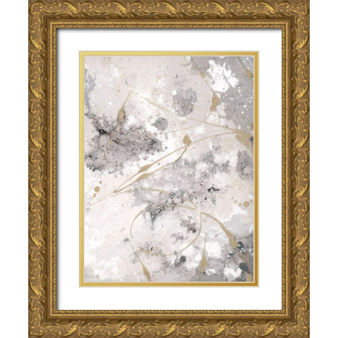 Freestyle II Gold Ornate Wood Framed Art Print with Double Matting by Brooks, Donna