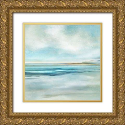 Avalon Bay Gold Ornate Wood Framed Art Print with Double Matting by Robinson, Carol