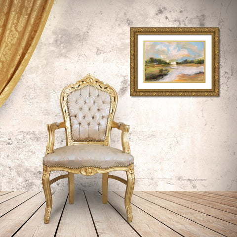 North Pond Gold Ornate Wood Framed Art Print with Double Matting by Jill, Susan